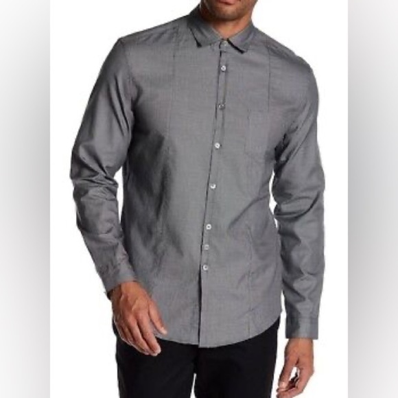 John Varvatos Other - John Varvatos Carbon Grey Long Sleeve Button Down Shirt size Medium